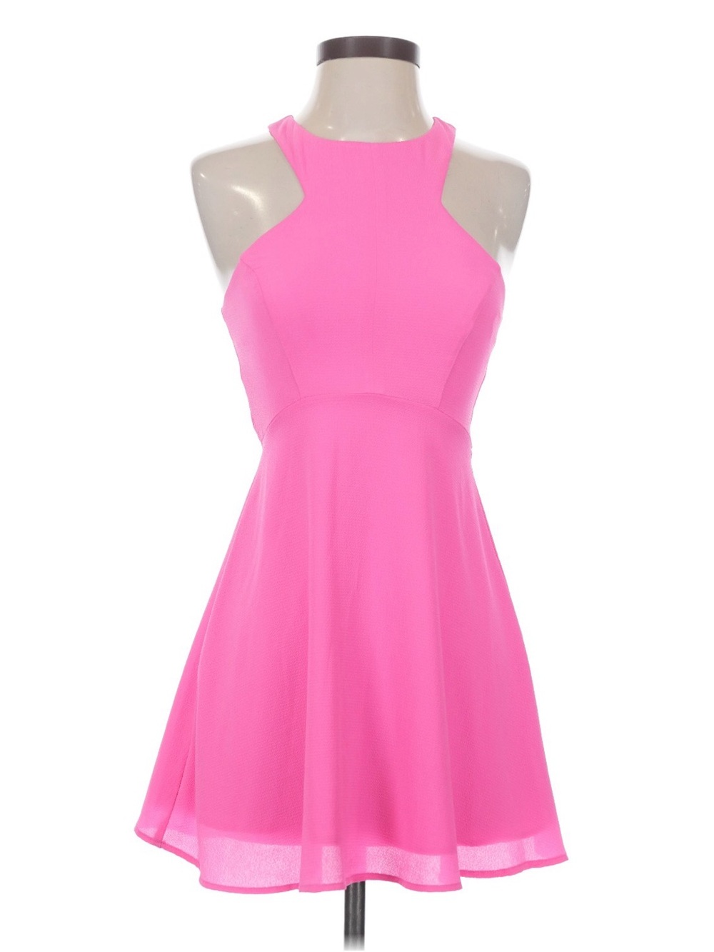 NBD X NAVEN Hot Pink Halter Mini Dress Size XS EUC
